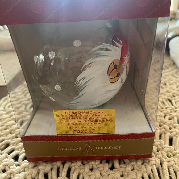 Dillards Trimmings Ornament blown glass Santa Claus - Picture 5 of 8